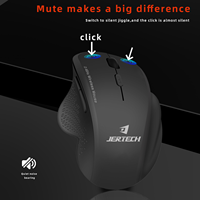 Souris gamer Jertech W500 nouvelle, 1600 DPI, type C, 2,4 GHz, double mode, rechargeable, sans fil