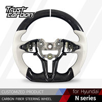 Volant en fibre de carbone personnalisé pour Hyundai Elantra N, i30 N, i20 N, série N – Accessoires intérieurs au design sportif