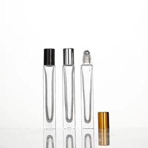 Botellas de Perfume Recargables Vacías de 10 <span class=keywords><strong>ml</strong></span>, Fondo Grueso, Redondas y Cuadradas, Transparentes, de Estilo Vintage, Botellas de Vidrio para Muestras de Perfume de 10 cc, Botella de Spray para Decantar Perfume - Product Image 5