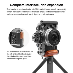โครงเหล็กกันโคลงสำหรับกล้อง <span class=keywords><strong>Nikon</strong></span> ZFC Puluz ด้ามจับไม้ - Product Image 4
