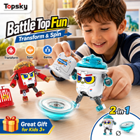 Juguete Robot Transformable Mini Dual-Form para Niños - Trompo Transformable Yukishiro para Jugar en Interiores