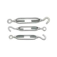 Tendeurs à corps ouvert robustes en acier galvanisé pour câbles métalliques OC CC OO, quincaillerie de rigging, fixations, boulons à œil et crochets