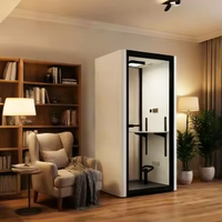 Cabine téléphonique modulaire moderne en aluminium pour espace privé, pod de bureau préfabriqué, cabine de réunion insonorisée