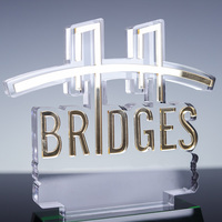 Trophées acryliques personnalisés pour petit pont Prix de conception créative en gros pour plaques