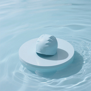 Bonnet de bain en silicone hautement élastique pour adultes aux cheveux longs, imperméable, couleur unie - Product Image 3