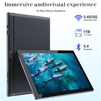 Tablette PC 2 en 1 10.1 "Android 15 OS 6GB + 6GB/128GB Stockage réel Écran IPS Tablette PC de jeu avec clavier pour les entreprises