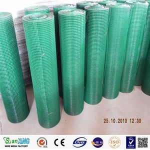 Rouleau de grillage soudé en PVC vert pour clôture de ferme, jardin, enclos à volailles, 1,2 m (4 pi), traitement de pliage du grillage en acier - Product Image 4