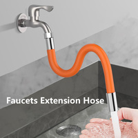 Robinet douche rallonge tuyau cuisine évier Machine à laver robinet d'eau 304 acier inoxydable Tube lavabo salle de bain accessoires