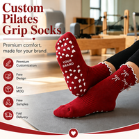 Chaussettes de Pilates et de Yoga Personnalisées avec Votre Logo, Votre Couleur, Votre Adhérence – Antidérapantes en Silicone Premium, Coton Respirant, Design Personnalisé pour Studio