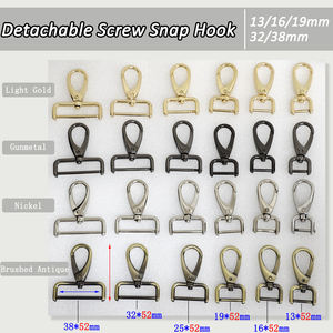 Mousqueton <span class=keywords><strong>à</strong></span> vis détachable robuste en alliage de zinc pour collier de chien et accessoires de quincaillerie de <span class=keywords><strong>sac</strong></span> - Fermoirs mousquetons et conception pivotante - Product Image 3