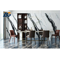 ZGSTONE pierre artificielle chinoise panneau mural grand format carrelage d'escalier Panda pierre frittée blanche grandes dalles dalle de porcelaine