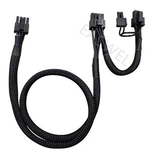 PCI-E สายเคเบิลโมดูลาร์แบบ8pin คู่สำหรับ Corsair RM550X RM650X RM750X <span class=keywords><strong>RM850X</strong></span> RM1000X - Product Image 6