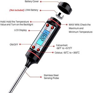 Termómetro de aceite con aguja, termómetro de alimentos de lectura instantánea, medidor de temperatura de carne con sonda para cocina y asados - Product Image 4