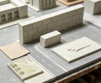Service de fabrication sur mesure de prototypes de maquettes architecturales en résine pour table de sable 3D, modèles réduits de paysages et maquettes de bâtiments