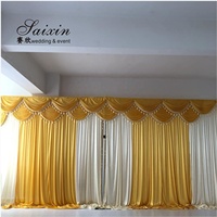 Unique d'étape d'événement de mariage décoration toile de fond tissu sequin