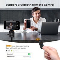 KF09.143 K&F CONCEPT MS24 Trépied perche à selfie longue portée 1,75 m, ensemble trépied perche à selfie noir et orange avec télécommande Bluetooth