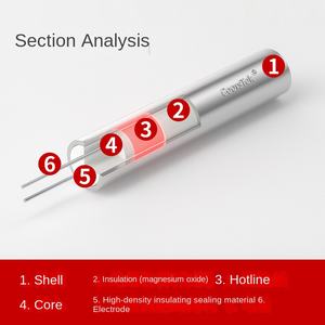 ملحقات طباعة ثلاثية الأبعاد 12 فولت/24 فولت 50 واط رأس طائرة من الفولاذ المقاوم للصدأ قابل للتوصيل أنبوب تسخين كهربائي برأس واحد بدرجة حرارة عالية - Product Image 5