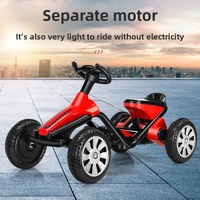 Go-Kart de Pedales de Cuatro Ruedas para Niños y Niñas, Juguete Montable de Ejercicio y Fitness para Bebés, Go-Kart Eléctrico con Motor de 4 Tiempos
