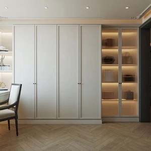 ตู้เสื้อผ้าสไตล์ฝรั่งเศสแบบกำหนดเองจากผู้ผลิตจีน สำหรับห้องนั่งเล่น ห้องนอน ออกแบบสำหรับทั้งบ้าน เหมาะสำหรับอพาร์ตเมนต์ โรงแรม และวิลล่า - Product Image 1