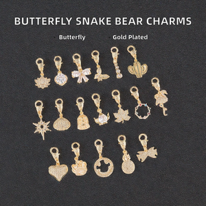 Colgante Desmontable de Acero Inoxidable con Forma de Mariposa de <span class=keywords><strong>Latón</strong></span> para Mujer y Niña, Ideal para Creación de Pulseras Minimalistas - Product Image 2