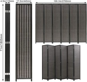 Écran pliant d'<span class=keywords><strong>intérieur</strong></span> en osier, Partition, séparateur Oriental, séparateur de salle - Product Image 2