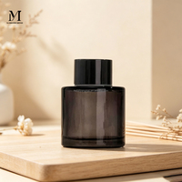 Bouteille en verre de luxe pour diffuseur à bâtonnets en fibre, pour huiles essentielles aromatiques, vente en gros