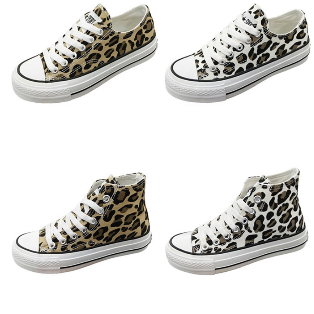 Летние пижамы белого и коричневого цвета с леопардовым принтом на плоской подошве из парусины с объёмным рисунком из мультиков, женские кроссовки на плоской подошве