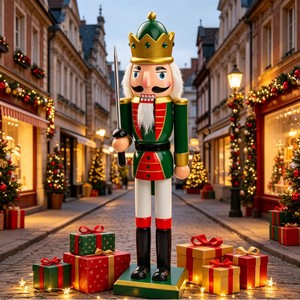 Hot Selling Doll <b>Ornament</b> Holiday Decoration Table Decor <b>Wooden</b> Nutcracker Christmas Classic Handmade <b>Wooden</b> Nutcracker Soldier - Product Image 3