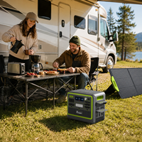 Generador Solar Portátil Fossibot de 2400W con Batería de Respaldo de Emergencia de 2,048WH, Doble Voltaje 120V/240V, Estación de Energía Portátil Lifepo4