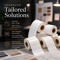 Étiquettes personnalisées 4x2 4x3 4x4 4x6 vierges brillantes ou mates, rouleaux d'étiquettes continues pour imprimante jet d'encre, étiquettes adhésives PP pour imprimante jet d'encre, étiquettes BOPP pour imprimante jet d'encre