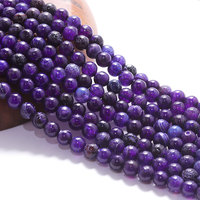 Perles rondes en pierre précieuse naturelle, accessoire pour la fabrication de bijoux, vente en gros, 100 pièces, AB1990