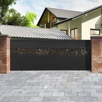 Porte coulissante de sécurité en acier robuste, design à double porte, couleurs personnalisées modernes pour l'entrée de la villa