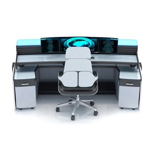 وحدة تحكم مكتبية فاخرة حديثة مع أضواء ليد لمراقبة محطة عمل مركز التحكم - Product Image 2