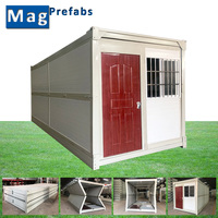 Guangzhou Quick Build 20Ft X Type Folding Préfabriqué Container Van pour Labour Camp House Installation rapide avec acier inoxydable
