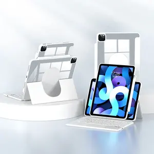 2024 Beelan НОВЫЙ лакированный волшебный 360 чехол для клавиатуры умный беспроводной BT с подсветкой трекпад клавиатура чехол для iPad Pro 11 10,9
