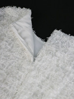 Robes blanches élégantes de Noël à manches longues et glands pour femmes de grande taille