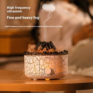 Nuevo y creativo humidificador eléctrico <span class=keywords><strong>de</strong></span> escritorio, máquina <span class=keywords><strong>de</strong></span> aromaterapia <span class=keywords><strong>de</strong></span> Lava volcánica, anillo <span class=keywords><strong>de</strong></span> humo simulado, llama, uso doméstico, Material plástico - Product Image 3
