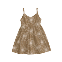 Combinaison à Bretelles pour Filles en Gros, Personnalisée ODM, Imprimé Floral Hawaïen, Combinaison Décontractée d'Été sans Manches pour Bébé, Vêtements de Famille