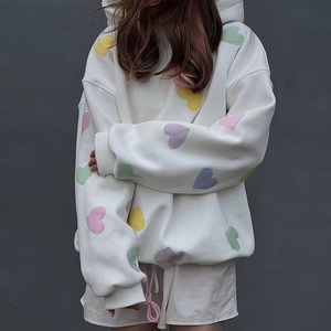 High Quality Luxury Custom <strong>Women'S</strong> Oversize <strong>Hoodie</strong> <strong>White</strong> Organic Cotton Fleece <strong>Hoodie</strong> With Patch Embroidery Baggy Style - Product Image 3