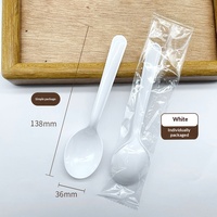 Cuillères à soupe jetables en plastique de haute qualité, pratiques et faciles à transporter pour la livraison de restauration rapide