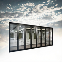 Porte coulissante moderne à double vitrage en aluminium pour balcon intérieur, terrasse, cour, en fibre de verre pour salles de bain et centres commerciaux