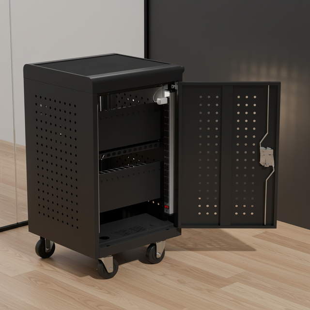 Public Mobile Phone Charging Locker 30 Tablet Locker Charging Station Cart for Multiple Devices