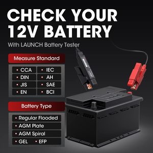 Probador de batería de coche, herramienta <span class=keywords><strong>Launch</strong></span> BST360, portátil, compatible con escáner X431 - Product Image 2