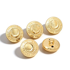 Gold Metal Shank <b>Buttons</b> Round Embossed Logo Classic Uniform <b>Button</b> - Product Image 6