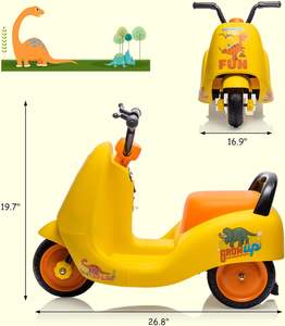 DLS儿童电动车<span class=keywords><strong>3</strong></span>轮6v摩托车恐龙印花玩具三轮车儿童骑摩托车 - Product Image 6