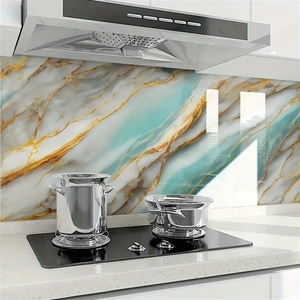 Adesivo Murale Lucido Effetto Marmo, Carta da Parati Autoadesiva per Decorazione Pareti Domestiche - Product Image 3