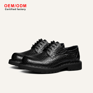 OEM Custom Fashion Soft Leisure Cowhide Business <b>Shoes</b> Men's Flats Lace-up Animal Prints Toe <b>Height</b> <b>Increasing</b> Wedding Formal - Product Image 1
