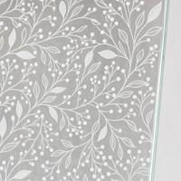 Panneau en verre trempé de sécurité avec un motif botanique dense sur toute la surface, couvrant entièrement la surface en verre.