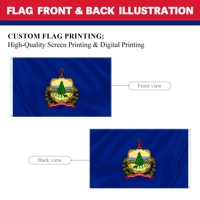 Drapeau de l'État du Vermont de haute qualité, 3x5 pieds, drapeau national américain, en polyester, avec œillets en laiton, double couture, pour publicité extérieure