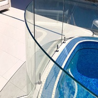 ROCKY Intérieur Led Lumière Sans Cadre Miroir Comme Balcon Pont Aluminium Base Chaussure U Canal 17.52mm Verre Courbé Garde-Corps